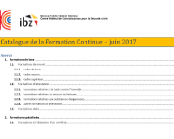 Nouveau catalogue de formation continue – Juin 2017